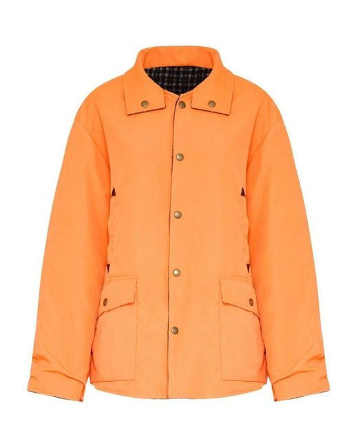 Maison Margiela Orange Snap-Button Jacket
