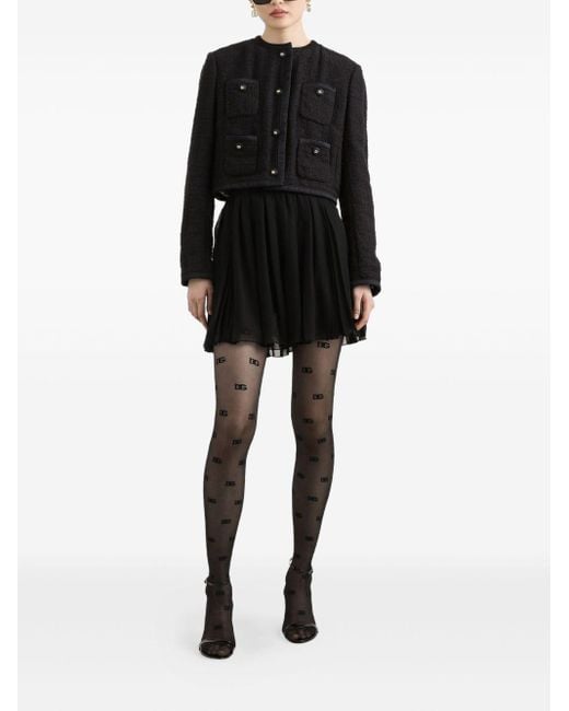Dolce & Gabbana Black Jacke Dg Aus Einem Baumwollgemisch