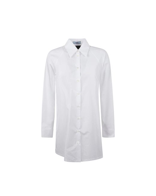 Robe de chemise Prada en coloris White