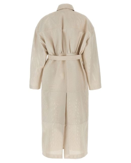 Sportmax Natural 'Antiope1234' Trench Coat