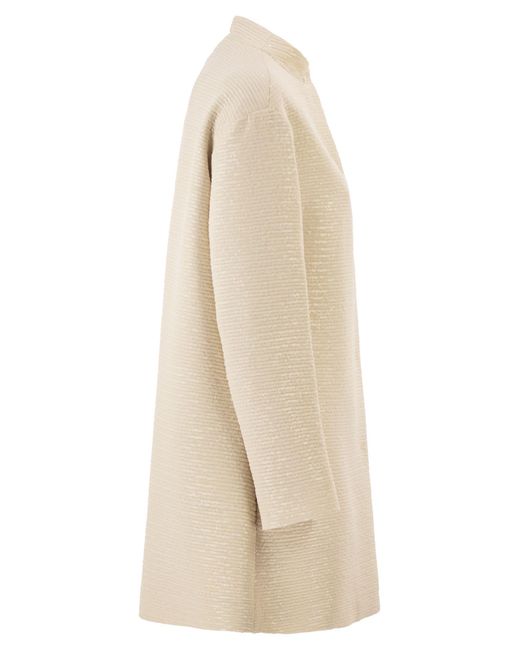 Herno Natural Overcoat With All-Over Sequins