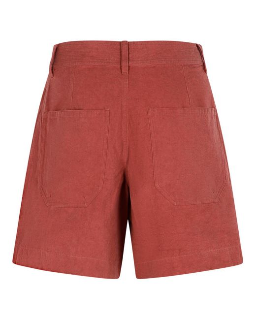 'Ingrid' Red Cotton Shorts Isabel Marant