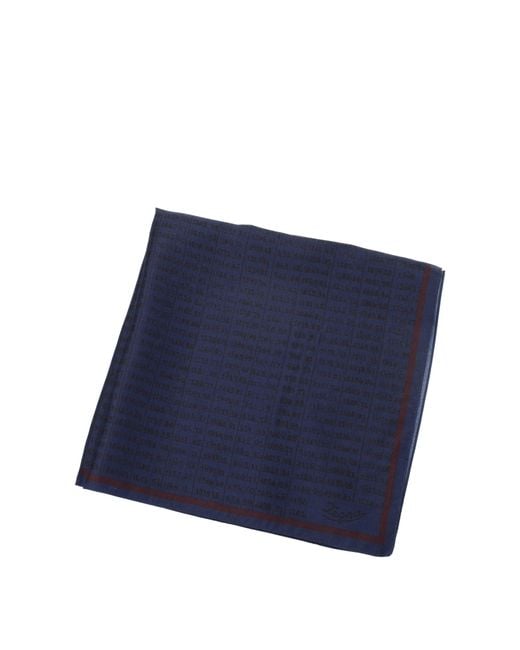 Fazzoletti Uomo Di Seta Blu di Zegna in Blue