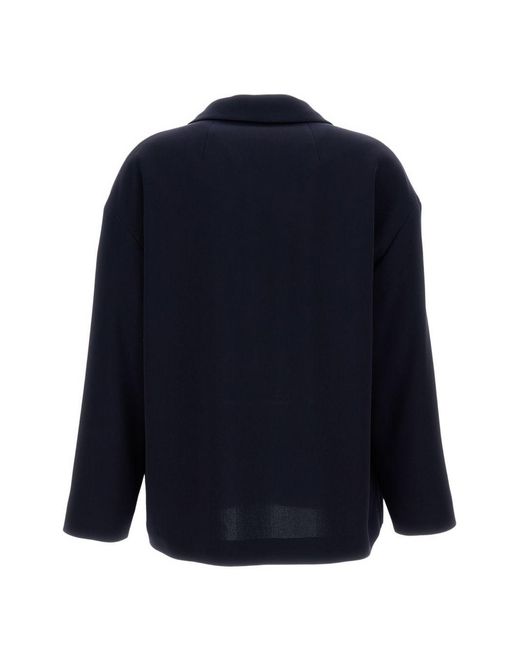Alberto Biani Blue Single-Breasted Blazer Jacket