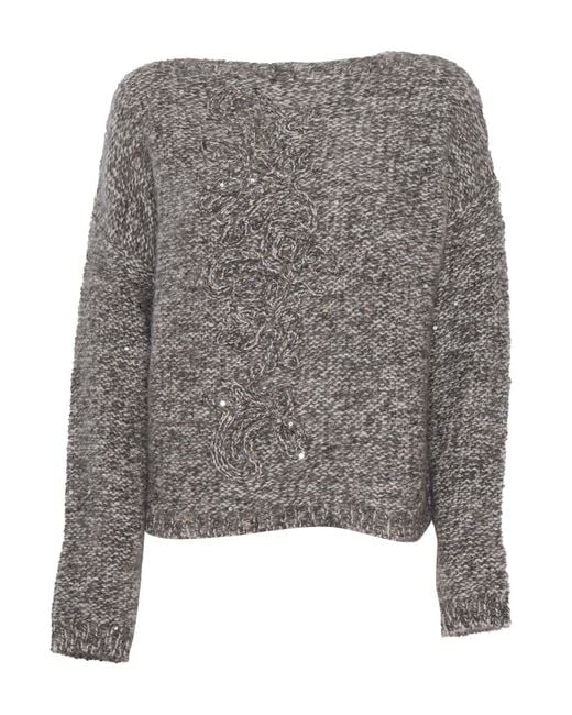 Ermanno Scervino Gray Sweater