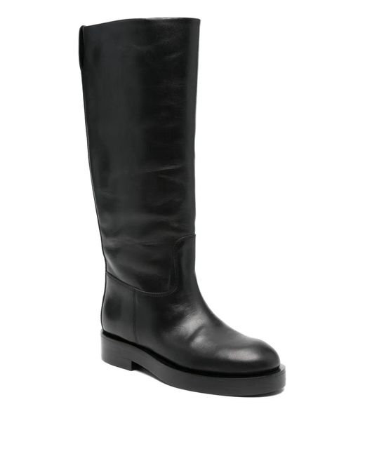 Paris Texas Black Flat Nappa Boots