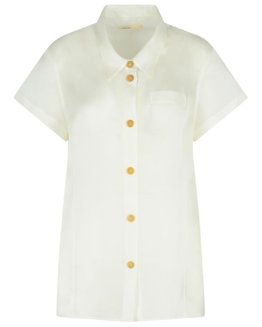 Khaite 'keefe' Wit Zijden Shirt in het White