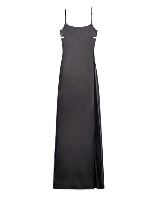 Courreges Blue Long Dress With Cut-Out Detail