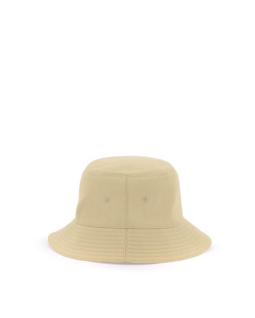 Sombrero de cubo reversible de mezcla de algodón de Burberry de color Natural