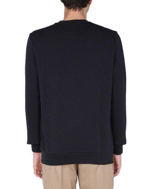 Paul Smith Blue Splatter Print Sweatshirt for men