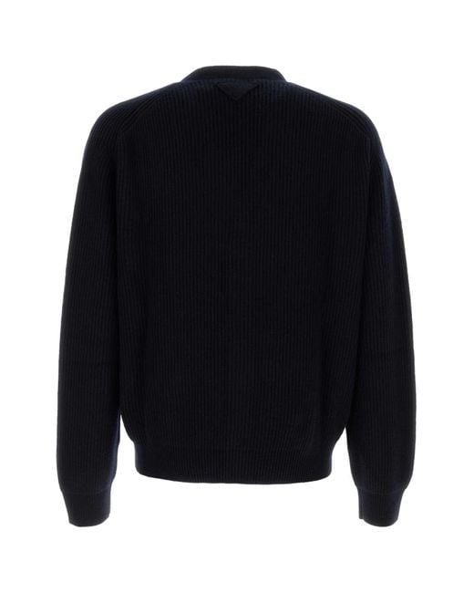 Prada Black Dark Cashmere Cardigan for men