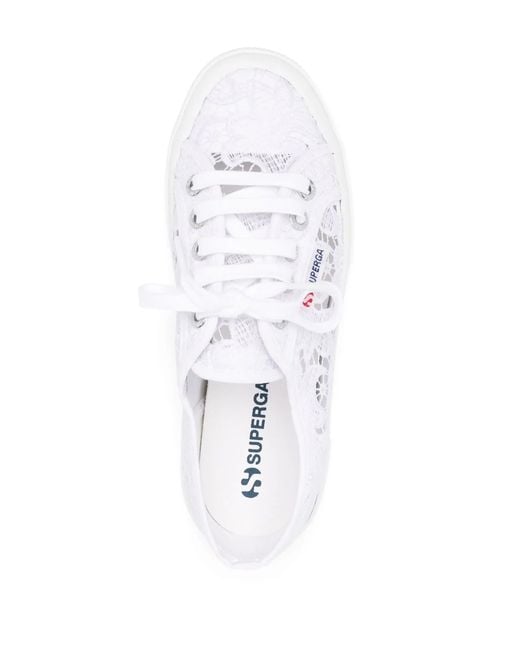 Superga White 2750 Macrame