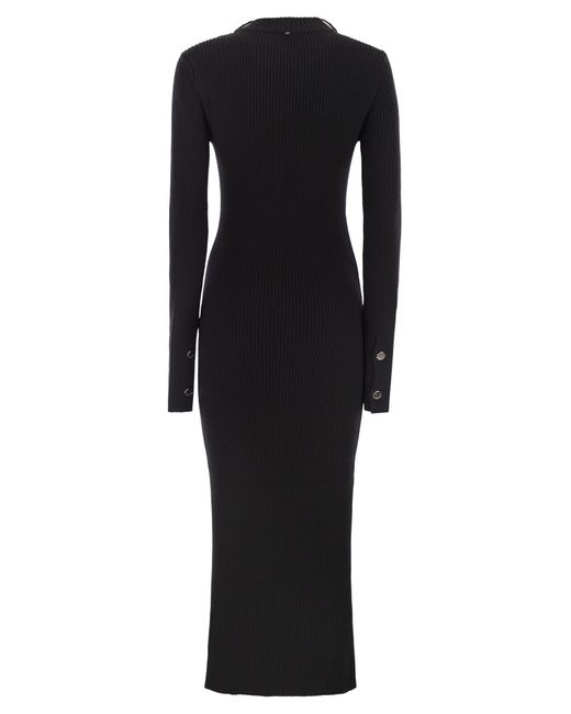 Sportmax Women's Black Garibo Pure Wool Knit Dress Sportmax Women's Black Garibo Pure Wool Knit Dress