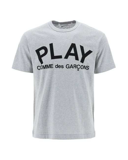 Comme des Garcons juega camiseta con estampado de juego COMME DES GARÇONS PLAY de color Gray
