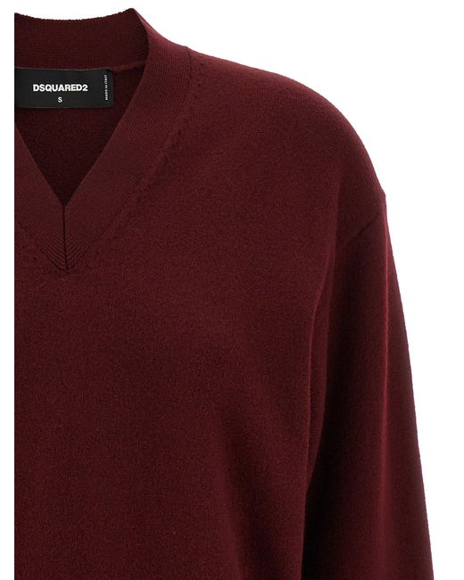 Suéter recortado DSquared² de color Red