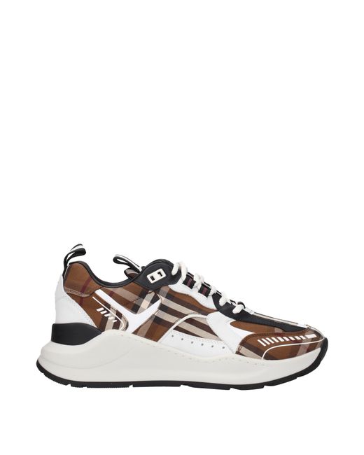 Burberry Multicolor Sneakers Uomo Tessuto Marrone/Betulla for men