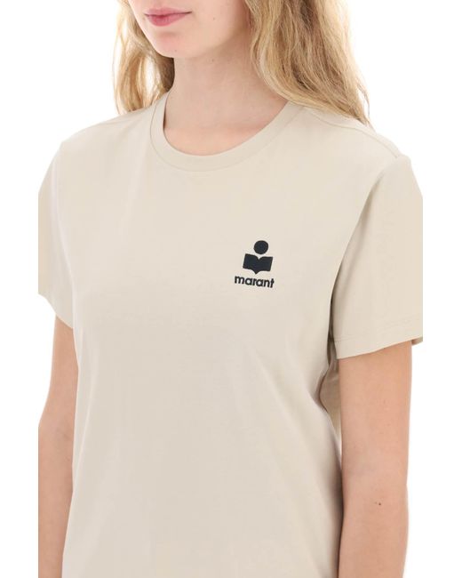 Isabel Marant Aby Regular Fit T -shirt in het Natural