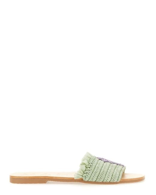 Manebí White Sandal With Logo