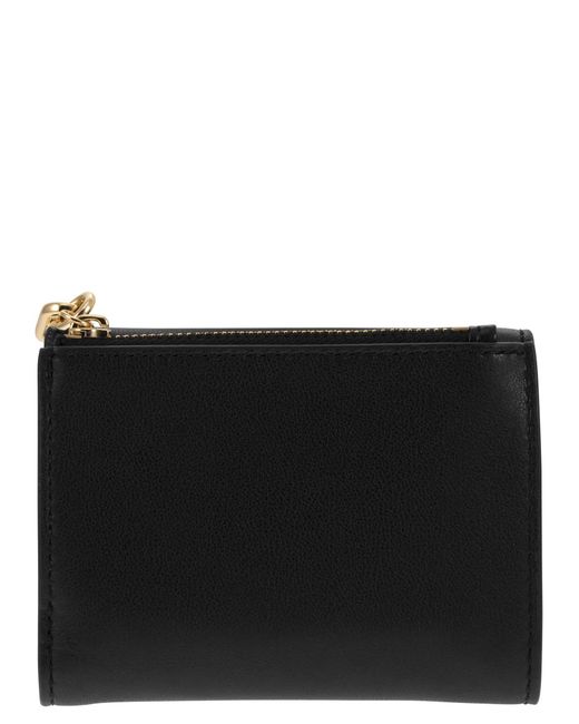Michael Kors Parker Leather Clover Wallet in het Black