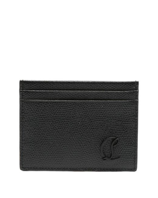 Christian Louboutin Black Mooncrest Leather Card Case for men