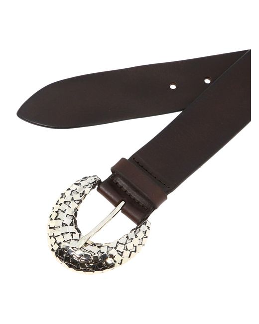 Orciani Brown Belt With Silver Buckle
