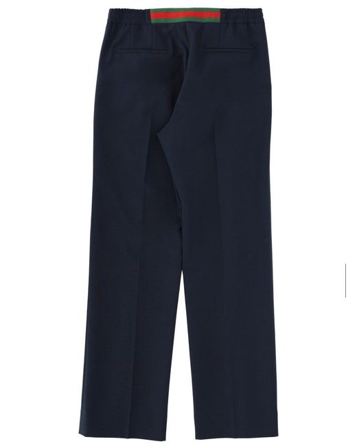 Gucci Blue Technical Panama Pants for men