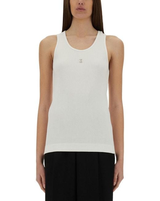 Givenchy White Tank Top With Logo