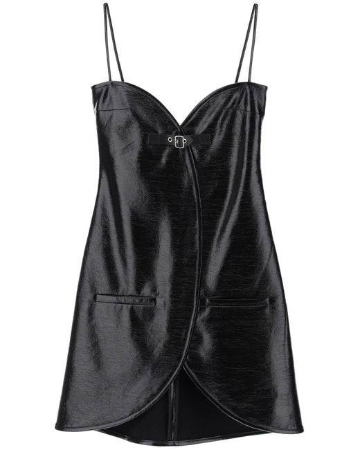 Vinyl Ellipse mini robe sans manches Courreges en coloris Black