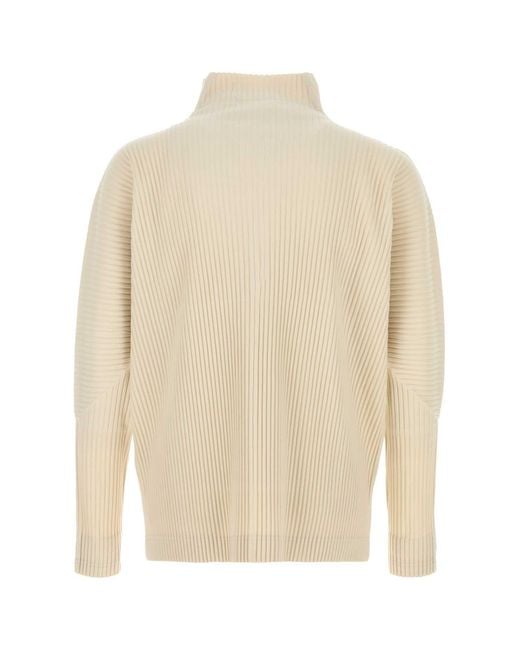Homme Plissé Issey Miyake White Homme Plisse' Issey Miyake Sand Polyester Sweatshirt