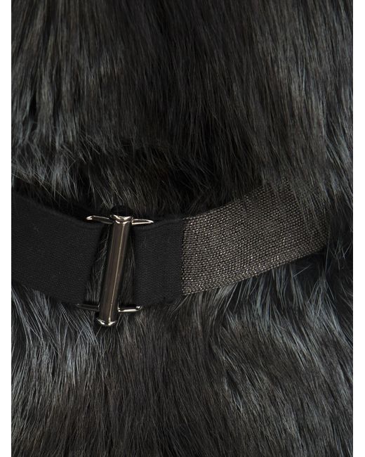 Fox Fur chaleco Brunello Cucinelli de color Black