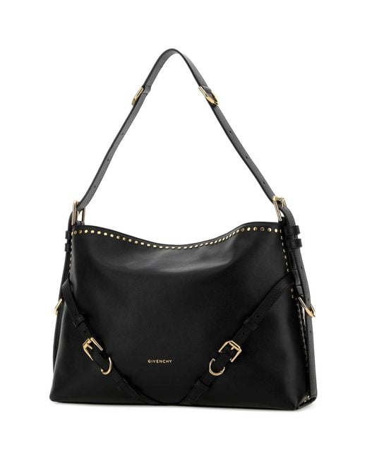Givenchy Black Leather Medium Voyou Shopping Bag