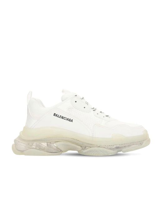 Balenciaga Triple S Duidelijke Enige Sneakers in het White voor heren