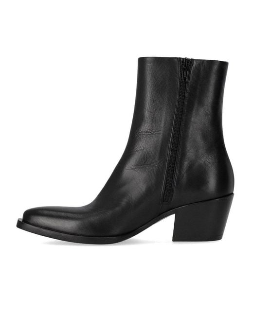 Strategia Black Heeled Ankle Boot for men