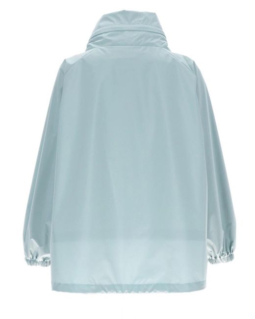 Moorer Blue Azure Polyester Trench Coat