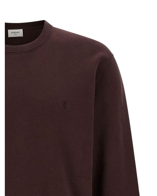 Saint Laurent Besticktes Cassandre Sweatshirt in Brown für Herren