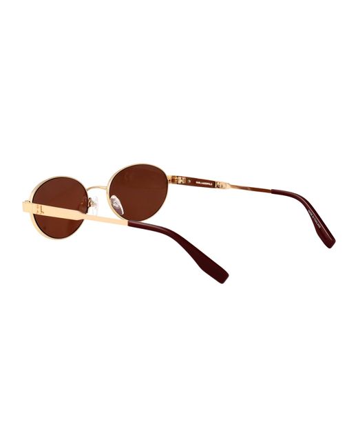 Karl Lagerfeld Brown Metal Sunglasses