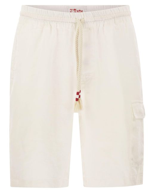 Marsella de lino Bermudas pantalones cortos Mc2 Saint Barth de color Natural