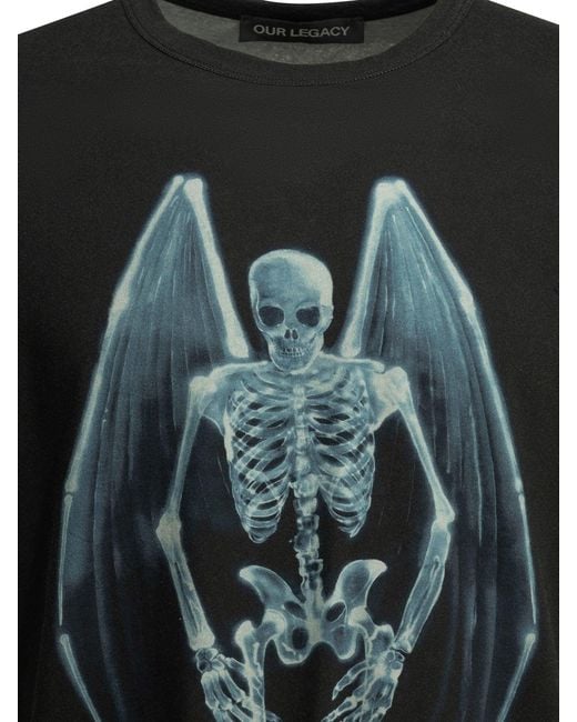 Our Legacy Black "Fallen Angel" Crewneck T-Shirt