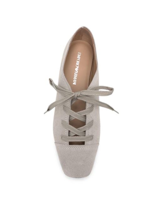 Emporio Armani White Laced Ballets