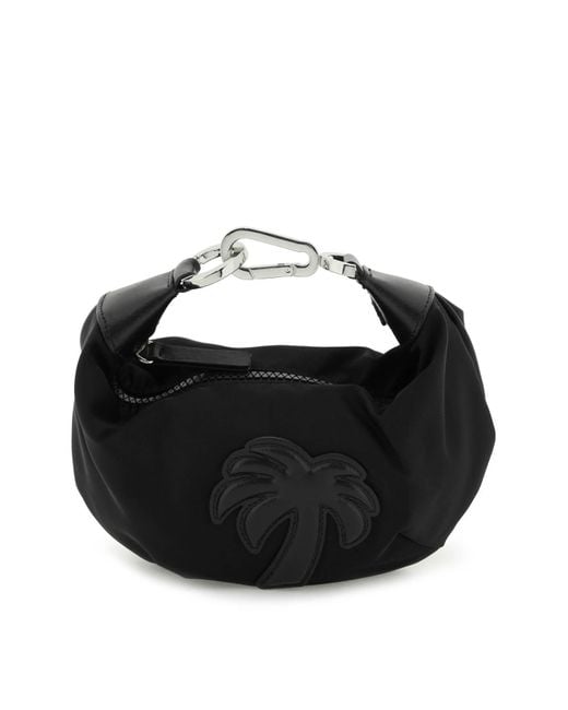 Palm Angels Black Hobo Palm Mini Handbag