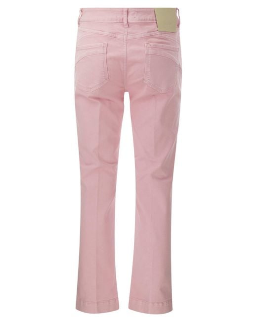 Sportmax Pink Nilly Five Pocket Mini Flare Hose