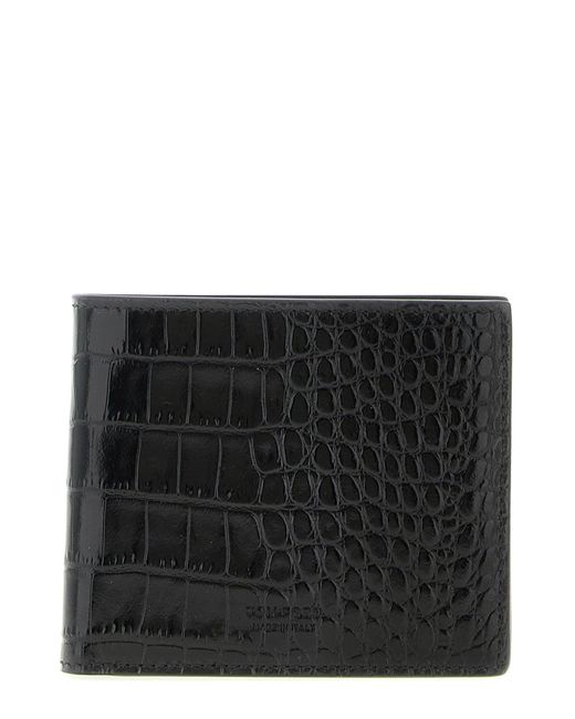 Tom Ford Portemonnaie Mit Kroko-Muster in Black für Herren