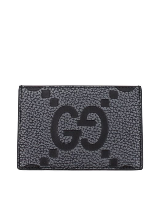 Gucci Gray Jumbo Document Holder/ Leather