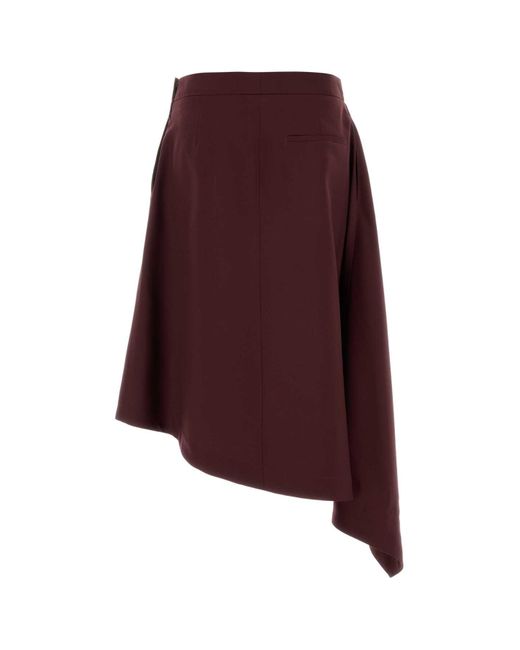 Bottega Veneta Purple Grape Wool Skirt
