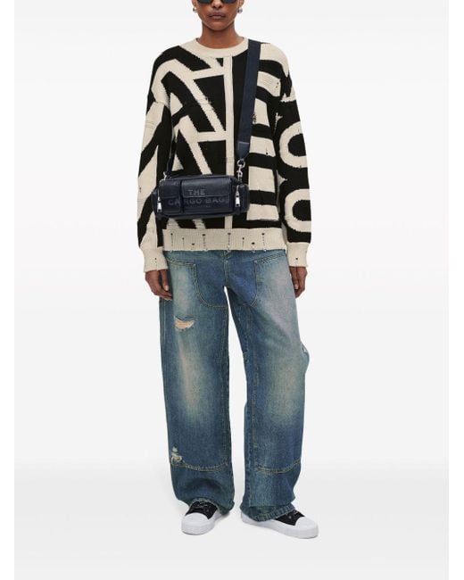 Marc Jacobs De Laadzak Lederen Schoudertas in het Black