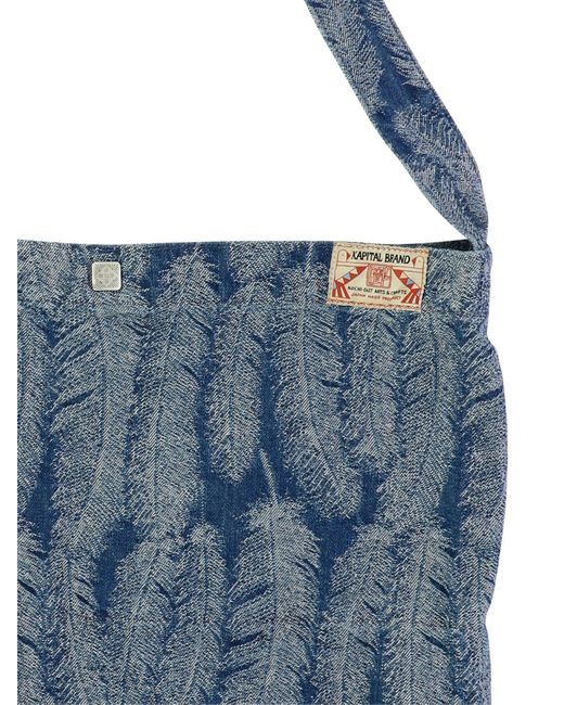 Kapital Blue "12Oz Feather Denim" Shoulder Bag for men
