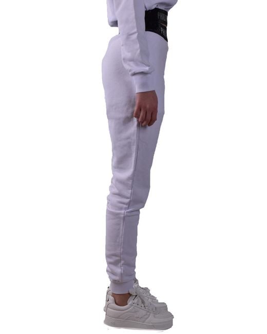 Philipp Plein Blue Logo-Waistband Track Pants