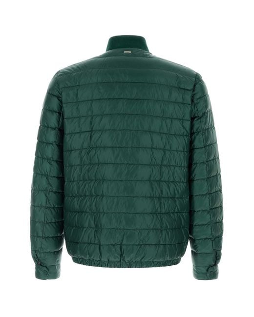 Herno Green Quilted Jacket for men