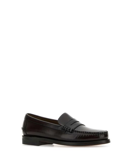 Sebago Black Chocolate Leather Classic Dan Loafers