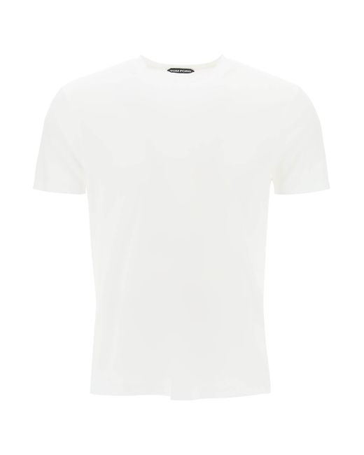 Tom Ford Cotton En Lyocell T -shirt in het White voor heren